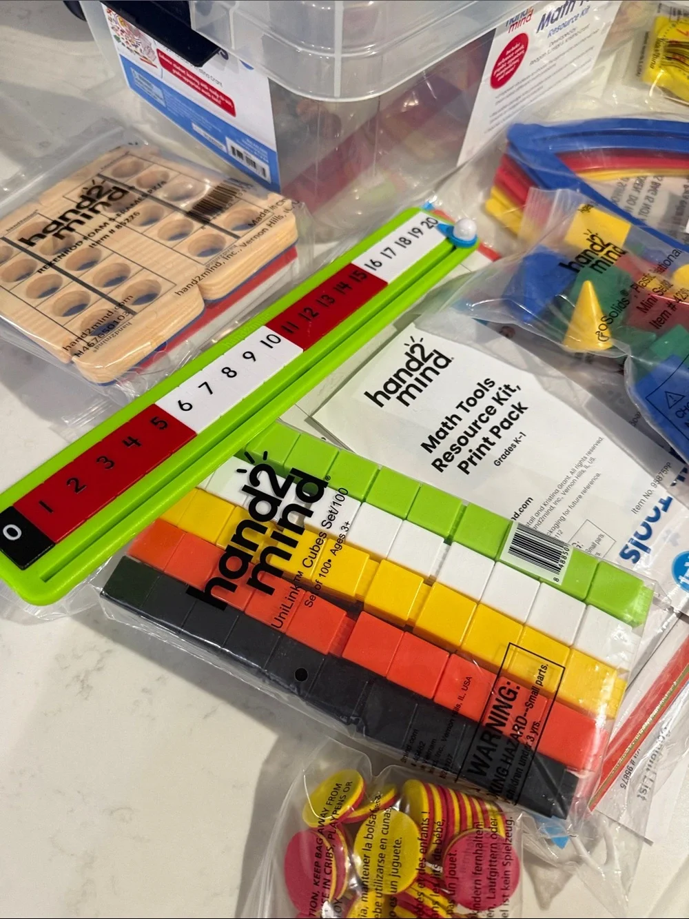 Hand 2 Mind Math Tools Set for Kids - Multi-Color